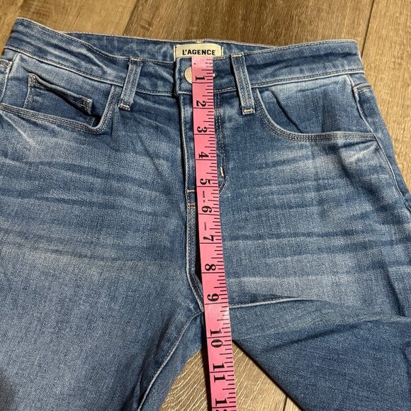 L'AGENCE Harrison High Rise Slim Straight Jeans Size 24 - Picture 8 of 12
